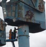 Salford Quays Cranes Demolition